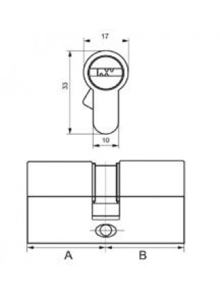 Цилиндр S.A.P. Design ключ-ключ 35x35
