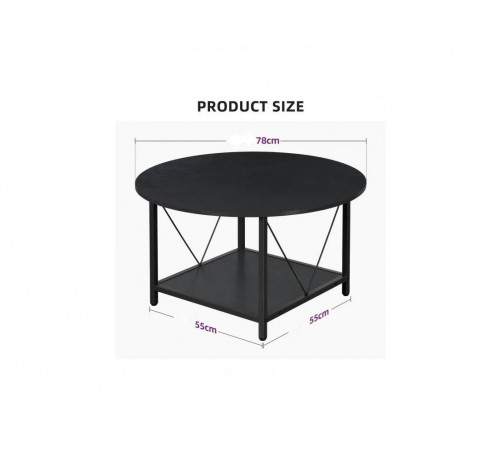 2-ярусный круглый журнальный столик Moasis