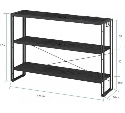 3-ярусный стеллаж MSM для офиса, спальни, кухни или ванной комнаты