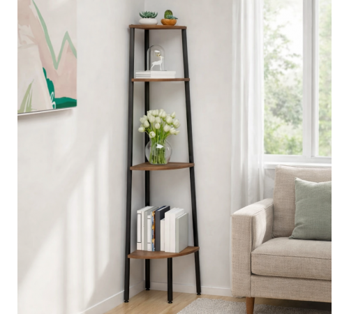 4-ярусный угловой стеллаж MSM Loft – вместительное решение для углового пространства