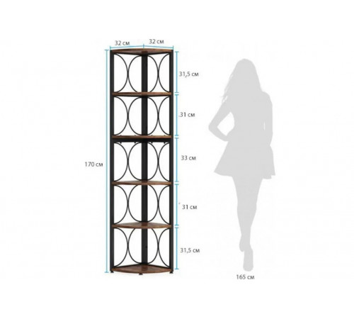 6-ярусный угловой стеллаж MSM – вместительный и стильный в угловое пространство
