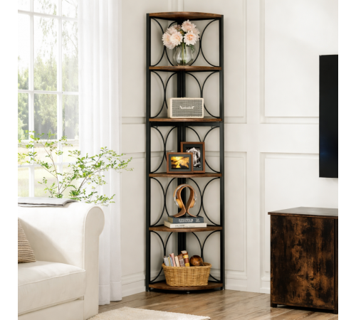 6-ярусный угловой стеллаж MSM – вместительный и стильный в угловое пространство