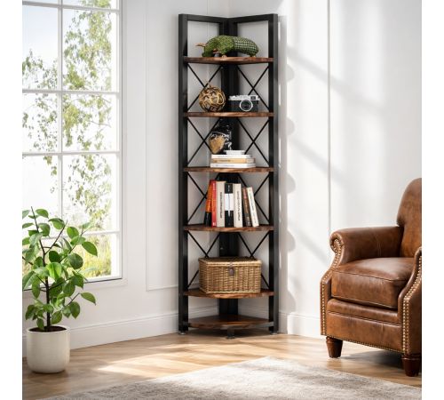 6-ярусный угловой стеллаж MSM – идеальное решение для небольшого пространства.