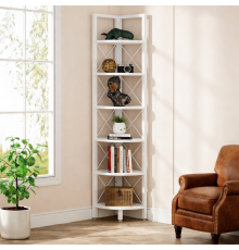 6-ярусный угловой стеллаж для небольшого пространства