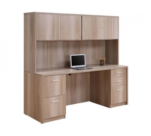 At Work Credenza Desk & Hutch Set - MSMLOFT