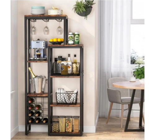 5-ярусный стеллаж для вина MSM - изысканный винный стеллаж в стиле лофт