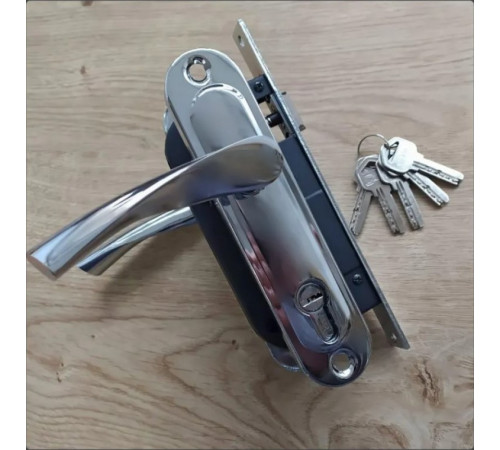 KEDR Замок врезной с ручками CLASS 1523-M60 CP хром