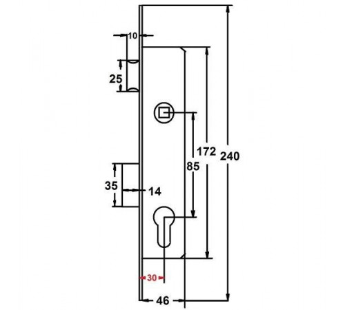 KEDR Корпус замка CLASS 153-30