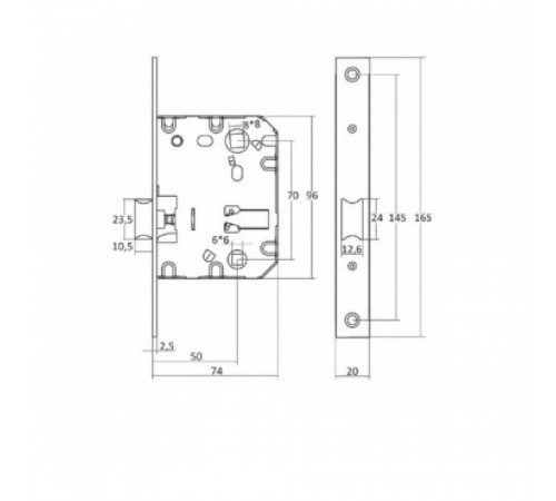 KEDR Межкомнатный механизм CLASS 170 Magnet SN
