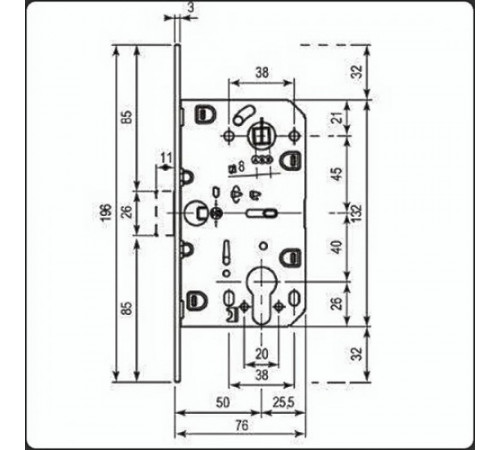 KEDR Межкомнатный механизм CLASS 410C-S MAGNET Black mat