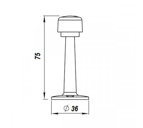 KEDR Стопор дверной настенный CLASS 015