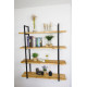 LOFT SHELF книжная полка/стеллаж - массив сосны, 4 полки, черные опоры