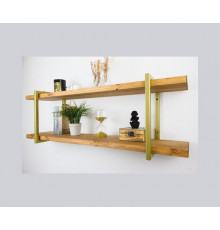 LOFT SHELF подвійна вінтажна полиця, бохо, ручна робота, настінна полиця, підвісна полиця, для кухні, для вітальні, для книг