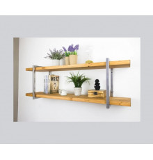 LOFT SHELF подвійна вінтажна полиця, ручна робота, настінна полиця, підвісна полиця, для кухні, для книг