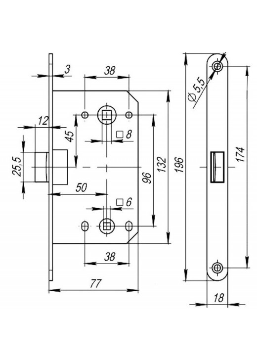 Механізм врізний Kedr Class WC Kevlar 410B-S Ni Механізм врізний Kedr Class WC Kevlar 410B-S Ni