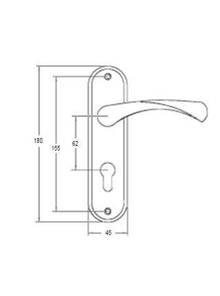 Ручки на планці KEDR Mini 61.326-AL AB