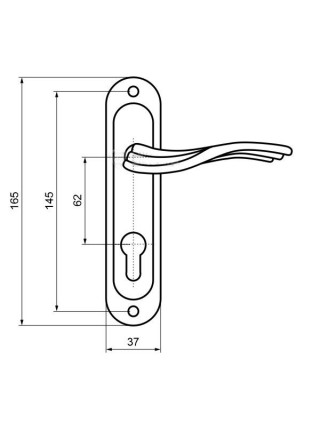 Ручки на планці KEDR Mini 61.363-AL SN/CP