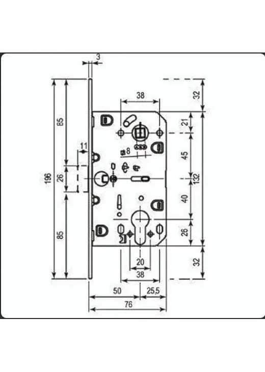 Міжкімнатний механізм CLASS 410C-S MAGNET NI