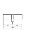 Циліндр KEDR BRASS M120 ZCN (60*60T) brass key