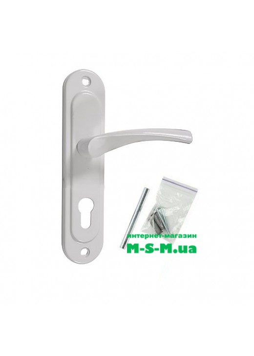 Дверна ручка на планці Аріко 55 мм білий
