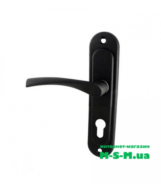 Дверна ручка на планці Аріко 55мм чорний