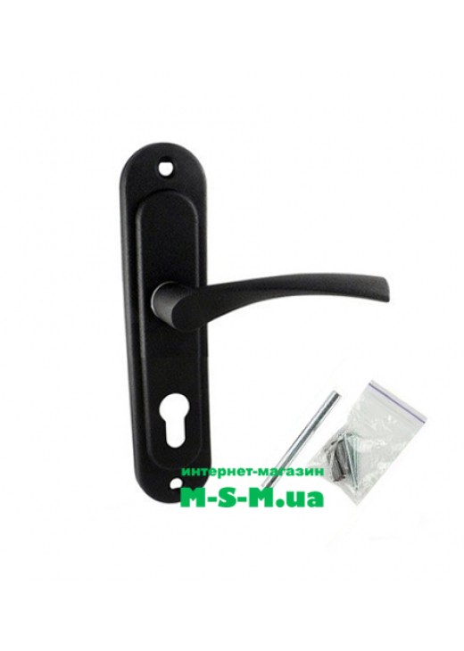 Дверна ручка на планці Аріко 55мм чорний