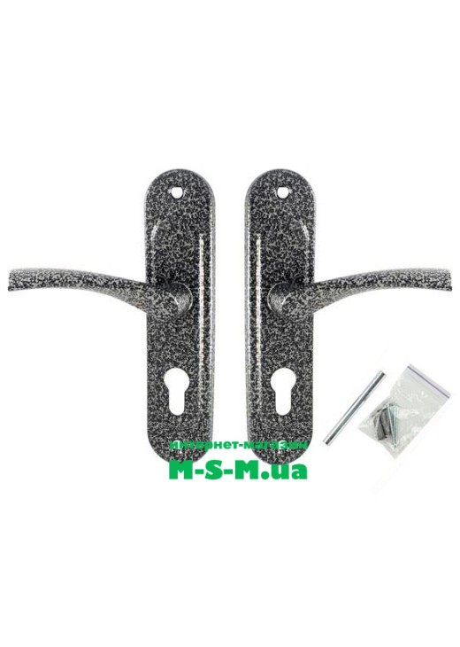 Дверна ручка на планці Аріко 55мм срібний антік