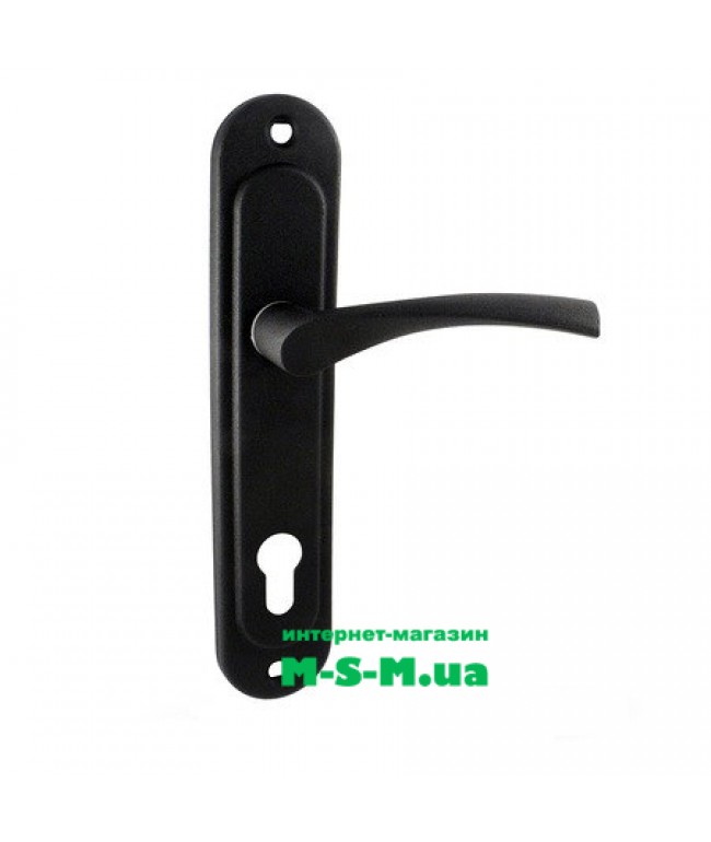 Дверна ручка на планці Аріко ЗВ 85мм чорний