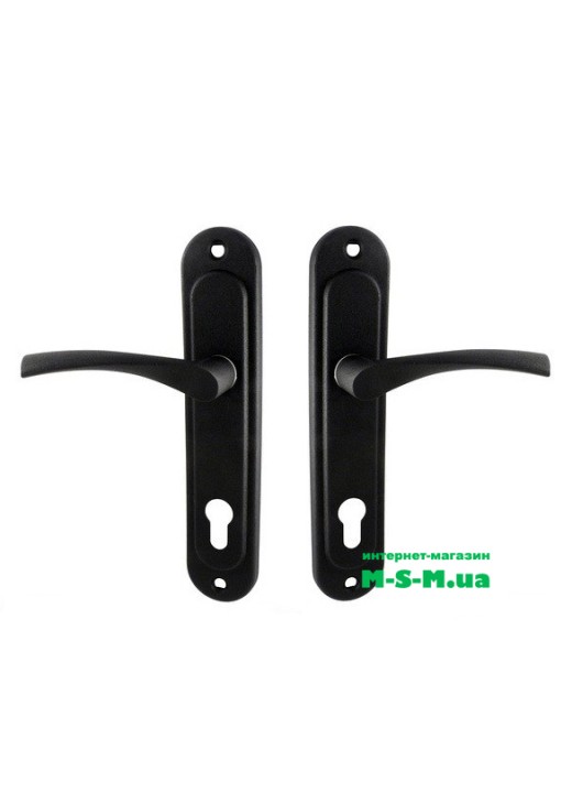 Дверна ручка на планці Аріко ЗВ 85мм чорний