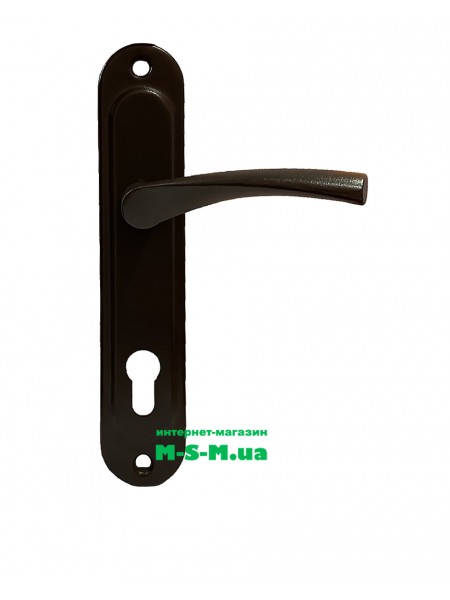 Дверная ручка на планке Арико ЗВ 85мм коричневая