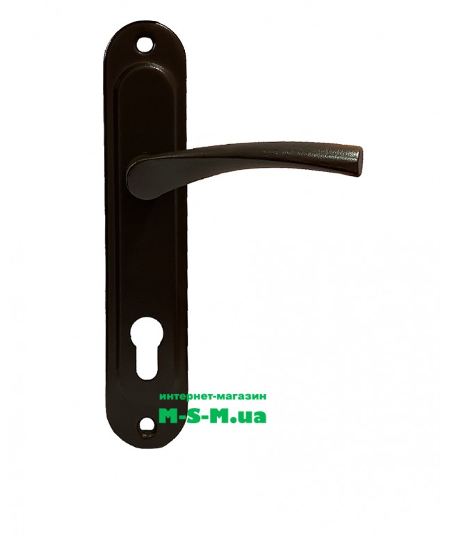 Дверна ручка на планці Аріко ЗВ 85мм коричневий