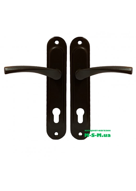 Дверна ручка на планці Аріко ЗВ 85мм коричневий