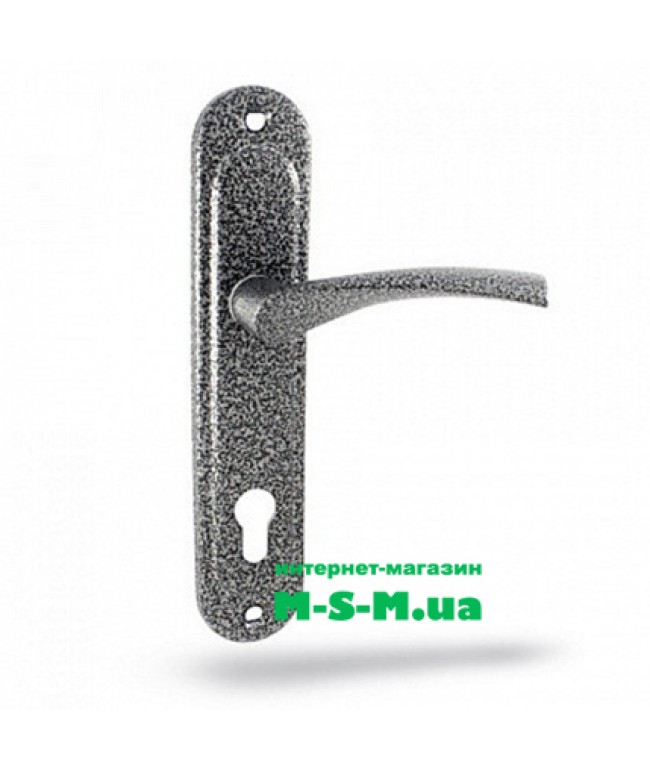 Дверна ручка на планці Аріко ЗВ 85мм срібний антік