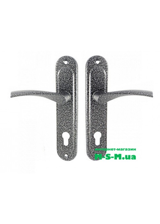 Дверна ручка на планці Аріко ЗВ 85мм срібний антік