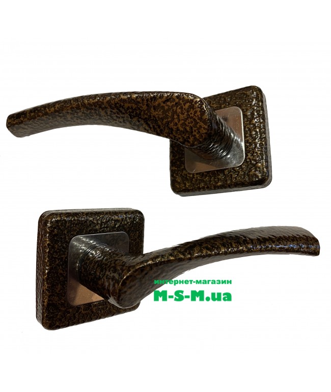 Дверна ручка роздільна Аріко Браво мідний антік