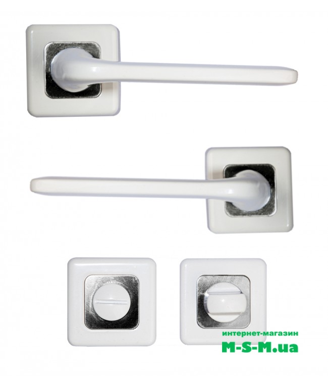 Дверна ручка роздільна Аріко ROBOQUATTRO білий