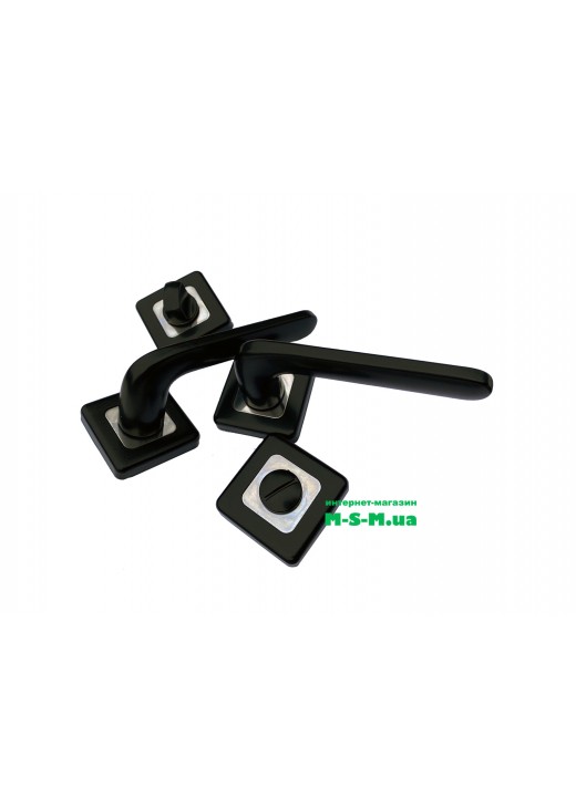 Дверна ручка роздільна Аріко ROBOQUATTRO чорний