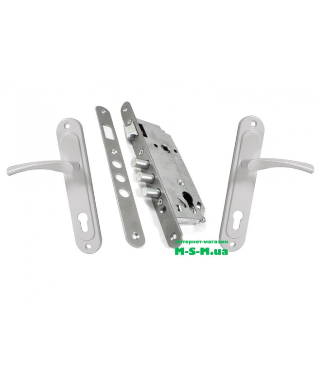 Врізний замок Аріко ЗВ-7 з білою ручкою без циліндра Врізний замок Аріко ЗВ-7 з білою ручкою без циліндра