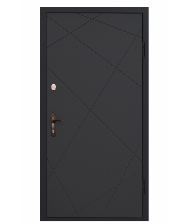 Вхідні двері Вулкан з МДФ з обох боків і двома замками, 860×2050 / 960×2050 мм