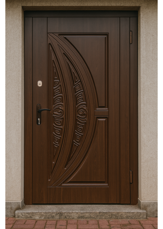 Вхідні двері Вулкан 62960 з МДФ накладкою та двома замками Вхідні двері Вулкан 62960 з МДФ накладкою та двома замками