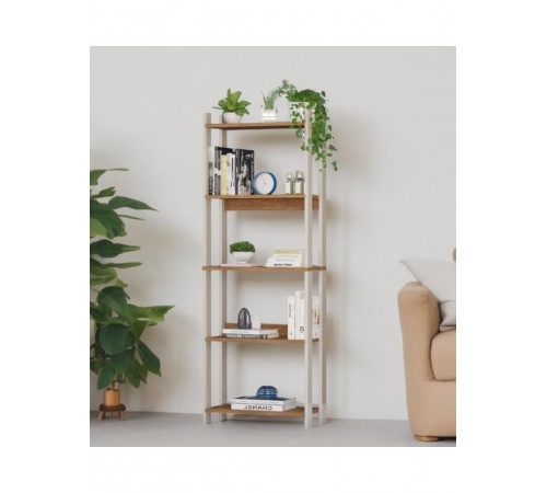 Стелаж 5 полицями, дуб Сонома — стиль лофт і надійність