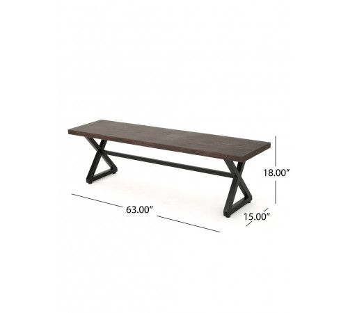 Лавка відпочинку на відкритому повітрі з X-подібною рамою, табурет для коридору