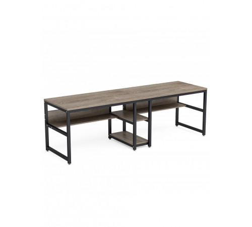 Двомісний письмовий стіл з полицями — 200 × 60 × 75 см