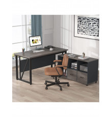 Письмовий стіл Г-подібний з тумбою для файлів
