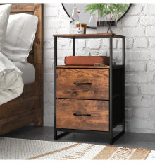 Тумбочка с металлической рамой и 2 ящиками