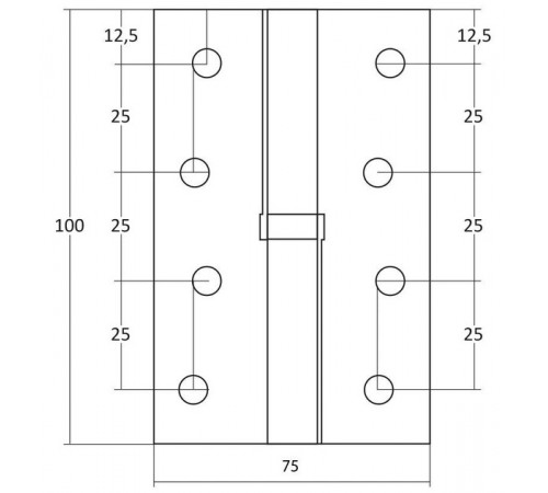 Петля KEDR 100*75-левая, графит.