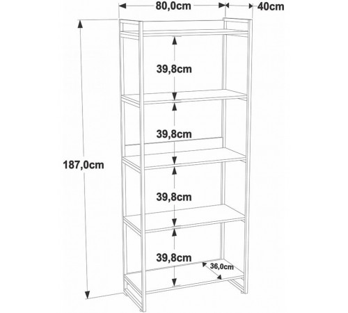 Стеллаж MSMLOFT — открытый LOFT-стеллаж