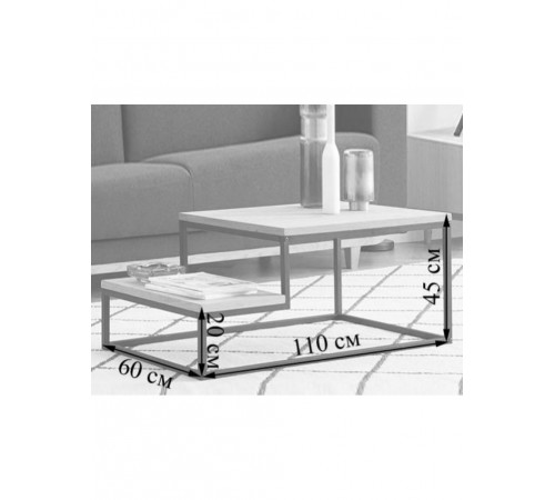 Журнальный столик Tab-210: Индустриальная Эстетика и Практичность