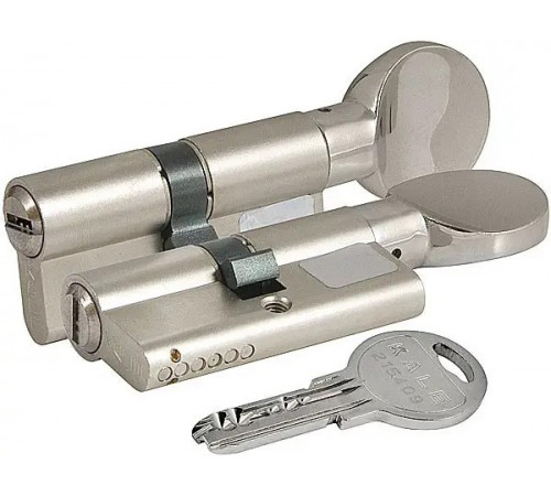 Циліндр Kale 164 YGS 40+10+40=90mm, нікель, 5 ключів, з вертушкою