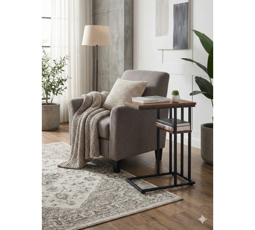 Приставний столик Leobert C-подібний (для ноутбука та кави)